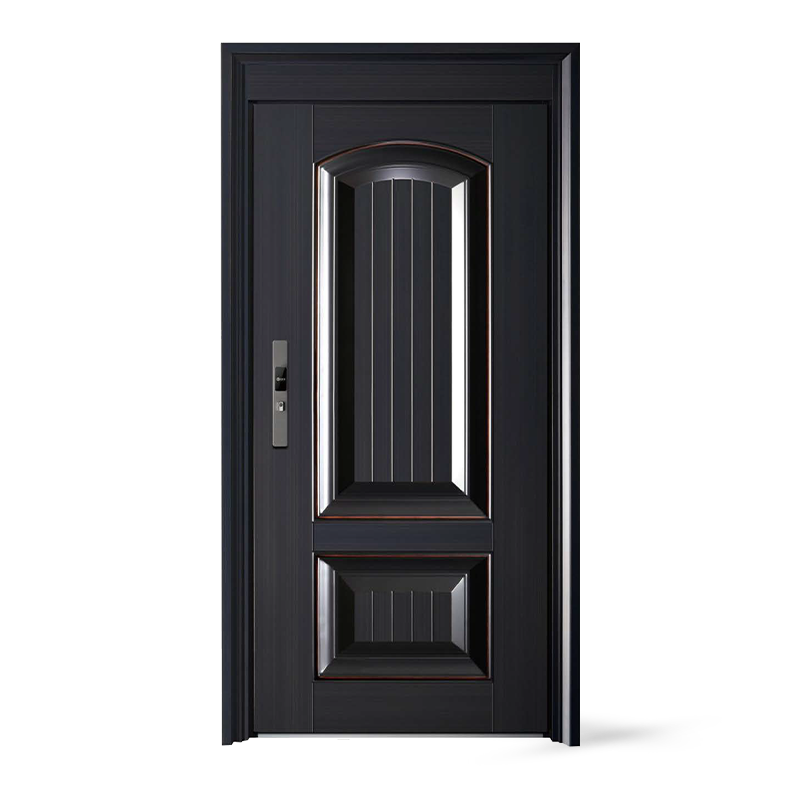 Porte principale de sécurité à porte unique en acier métallique Porte principale de sécurité à porte unique en acier métallique