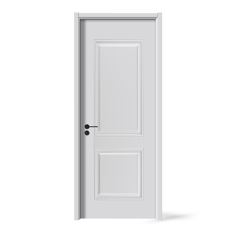 Porte en bois massif en teck peint en blanc PVC