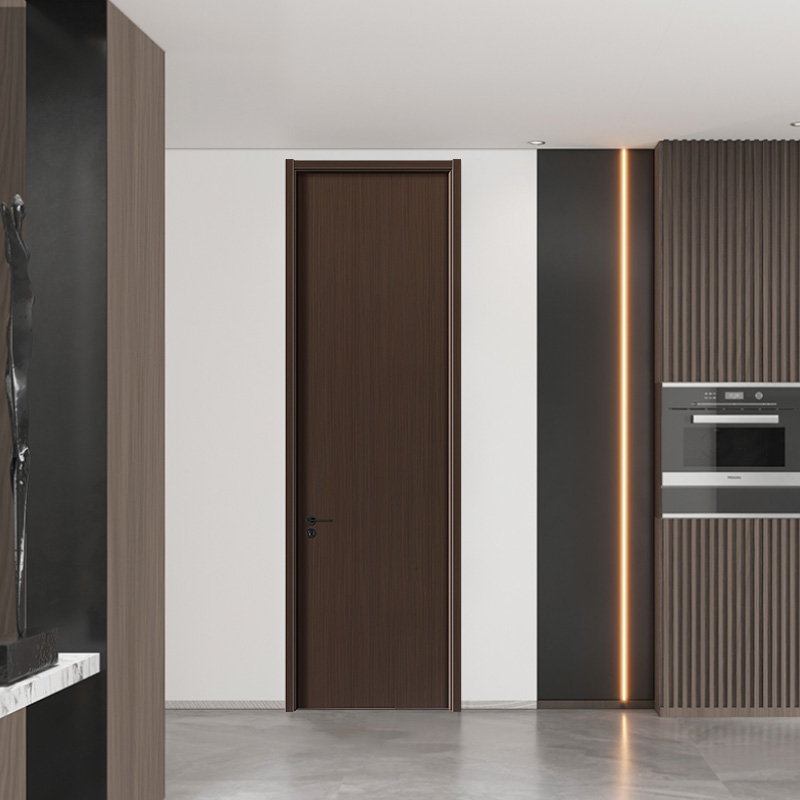 Porte battante en bois intérieure en PVC